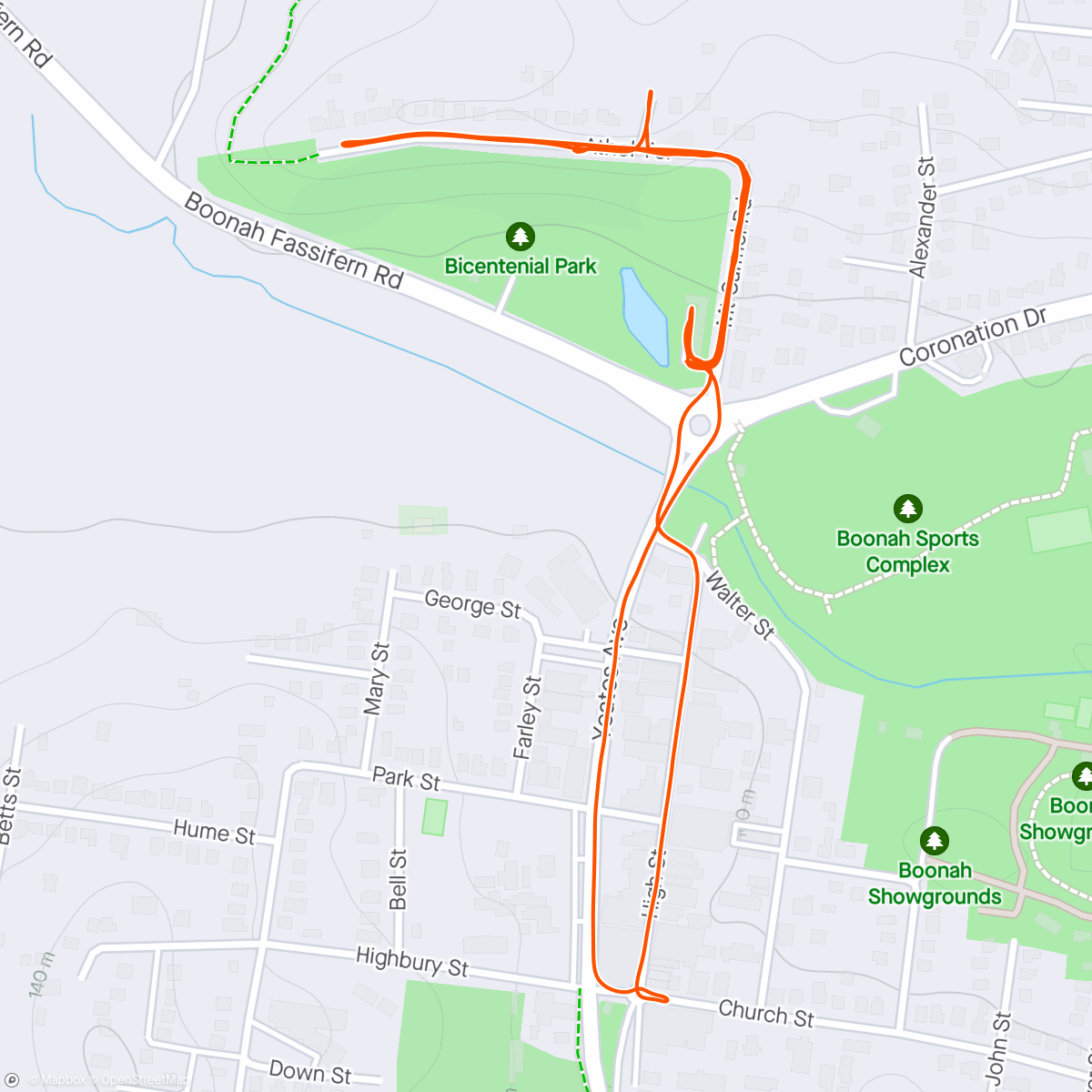Map of the activity, Boonah
