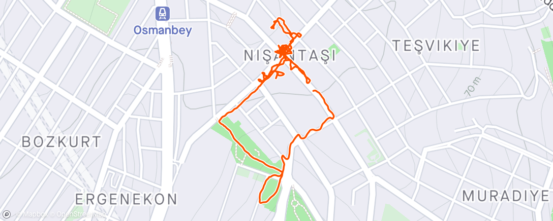 Map of the activity, Istanbul walk nightmare shopping with mother in law