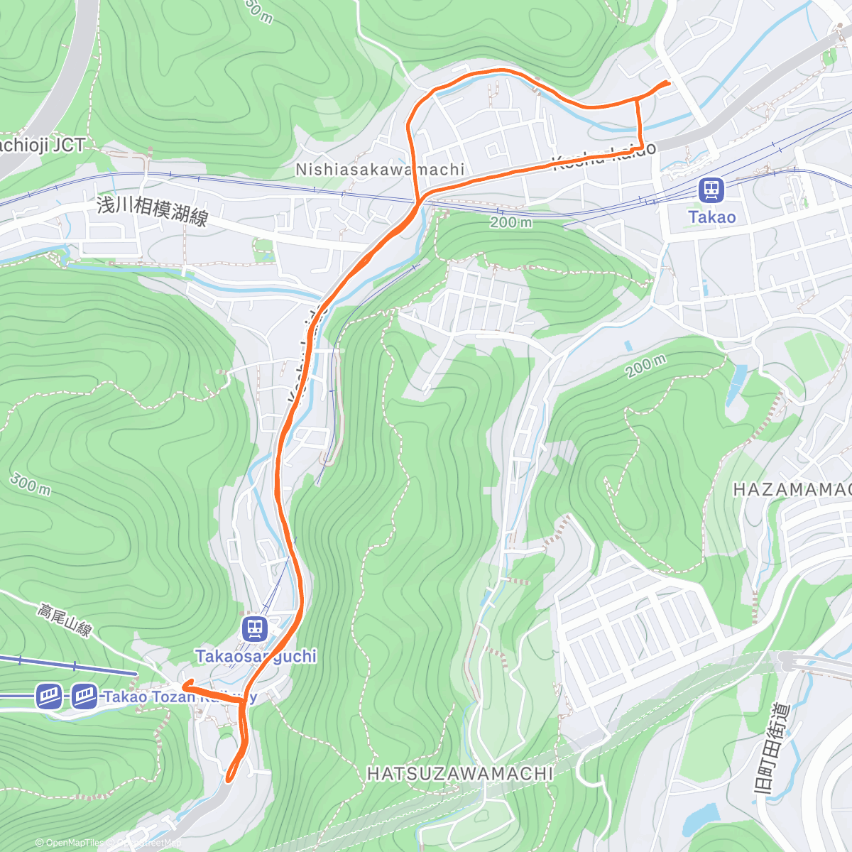 Карта физической активности (Takao Mountain House)