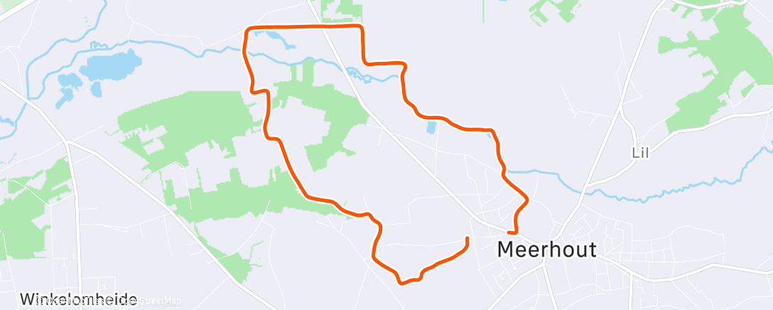 Map of the activity, Morning Run