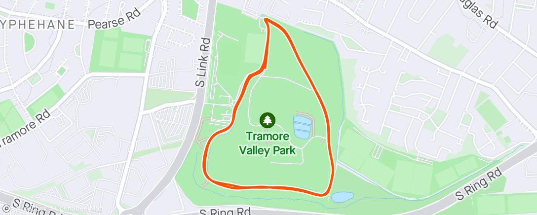 Map of the activity, Tramore valley parkrun Ireland