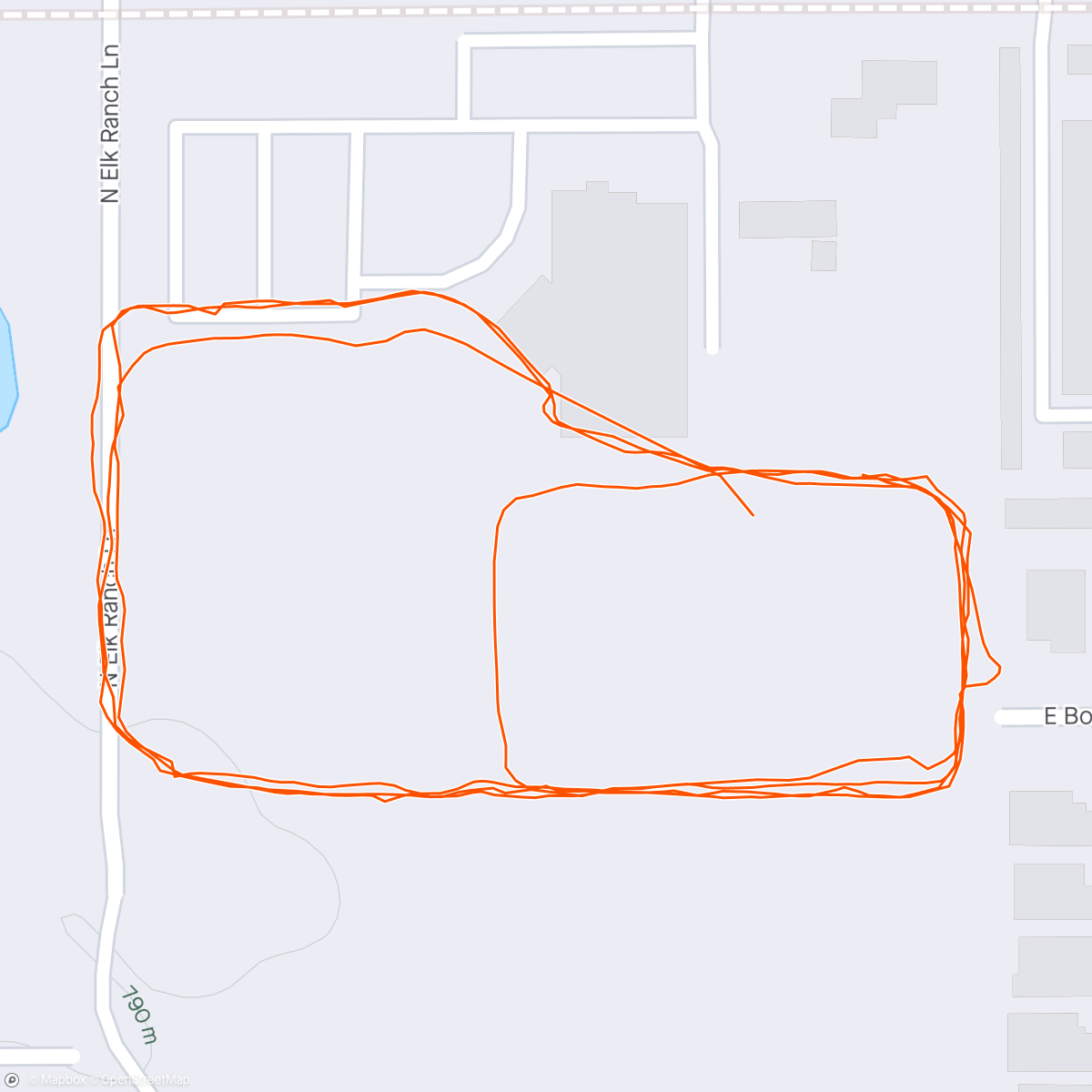 Map of the activity, Soccer laps - super shorty