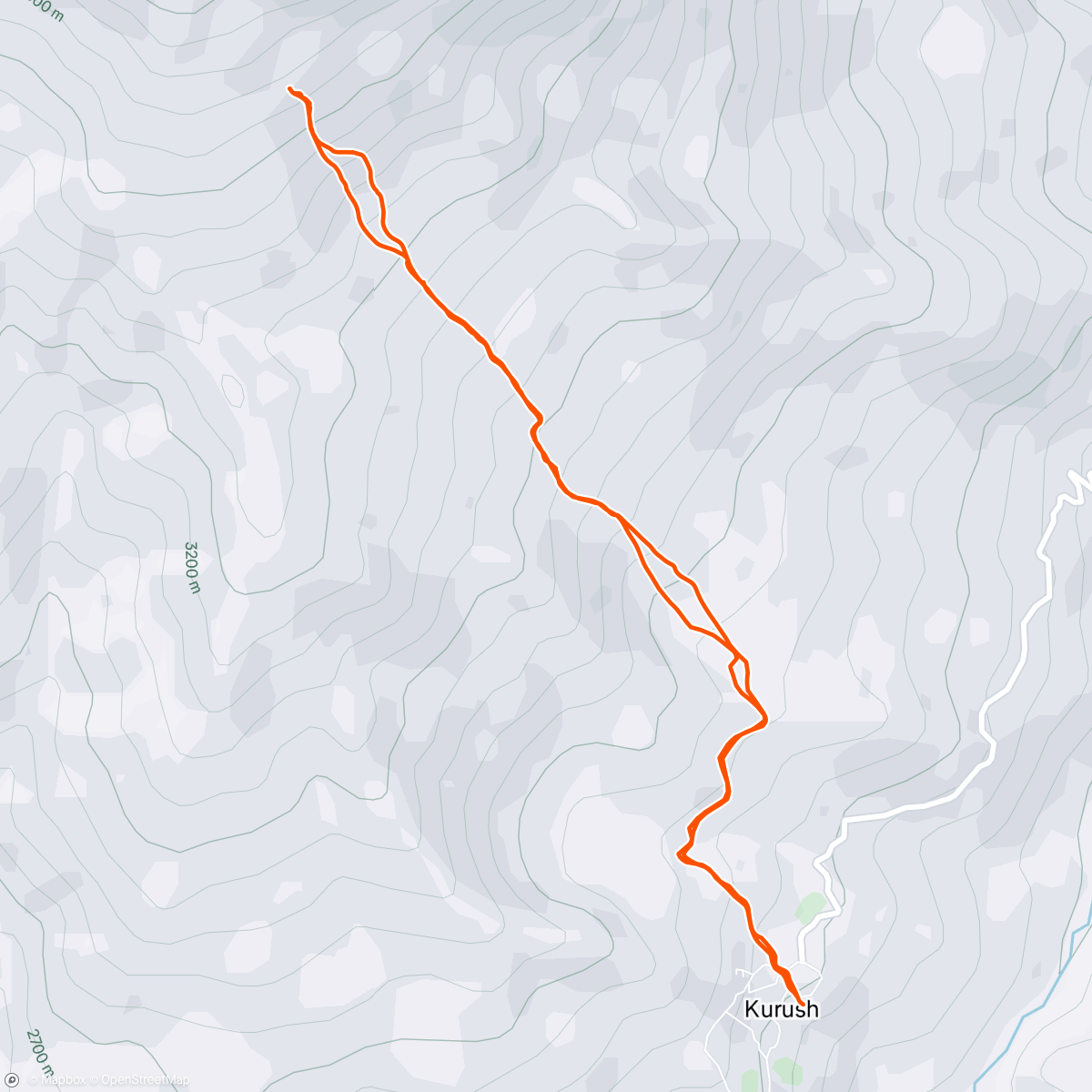 Map of the activity, Тропежка под г. Шалбуздаг, заброска снаряги