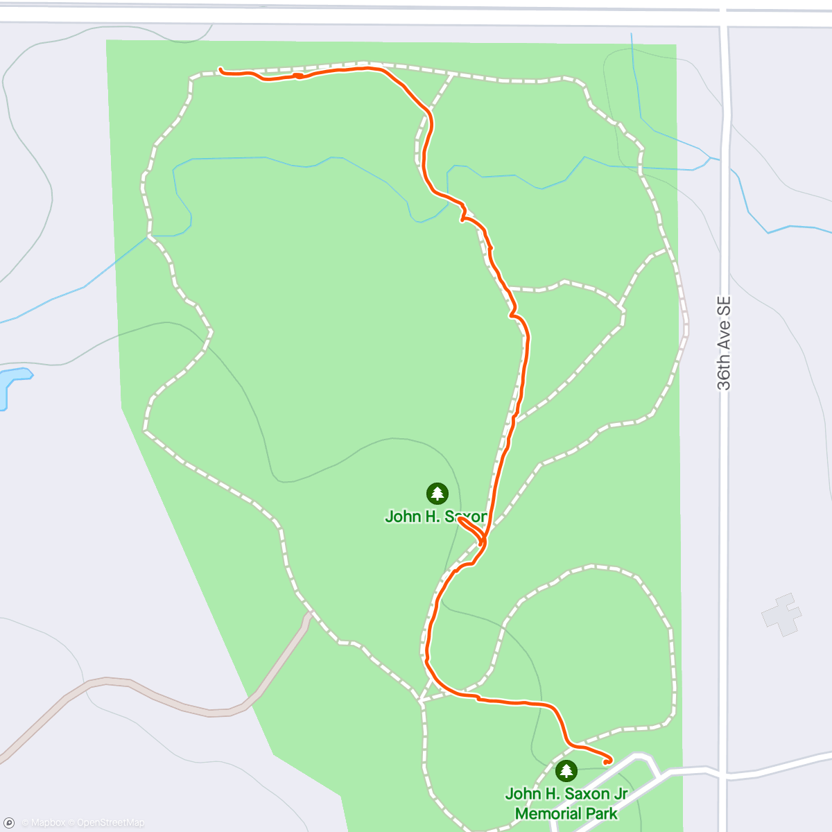 Map of the activity, Saxton Nature Walk on a Friday!🌲🌲🌲🚶