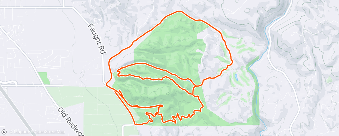 Map of the activity, Shiloh Ranch trail run