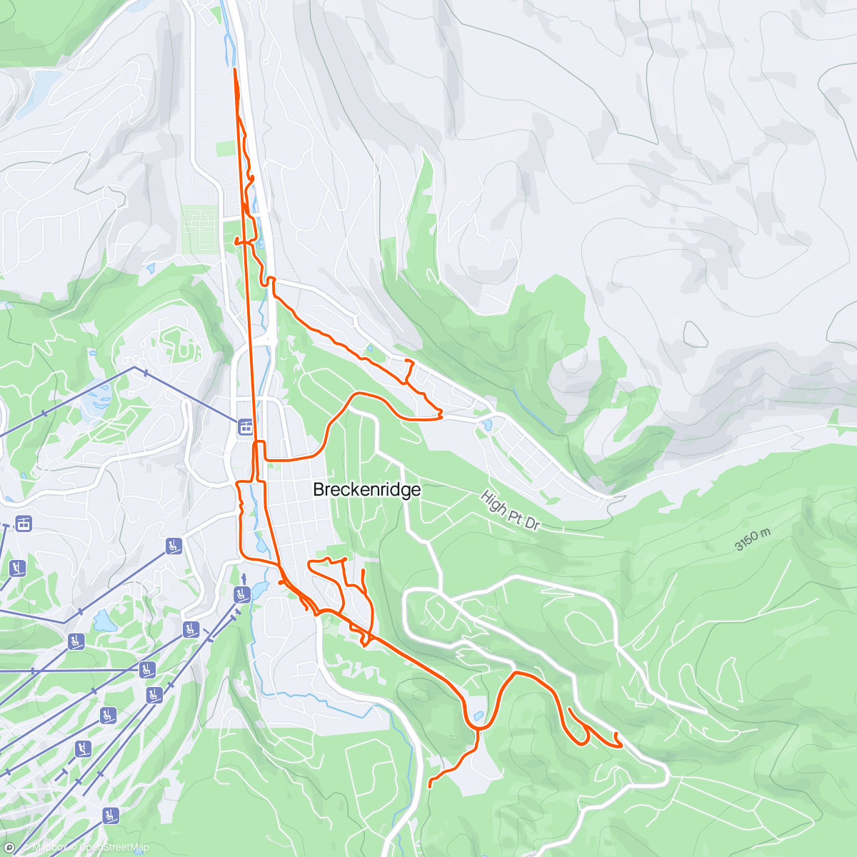 Mappa dell'attività A ride around Breckenridge