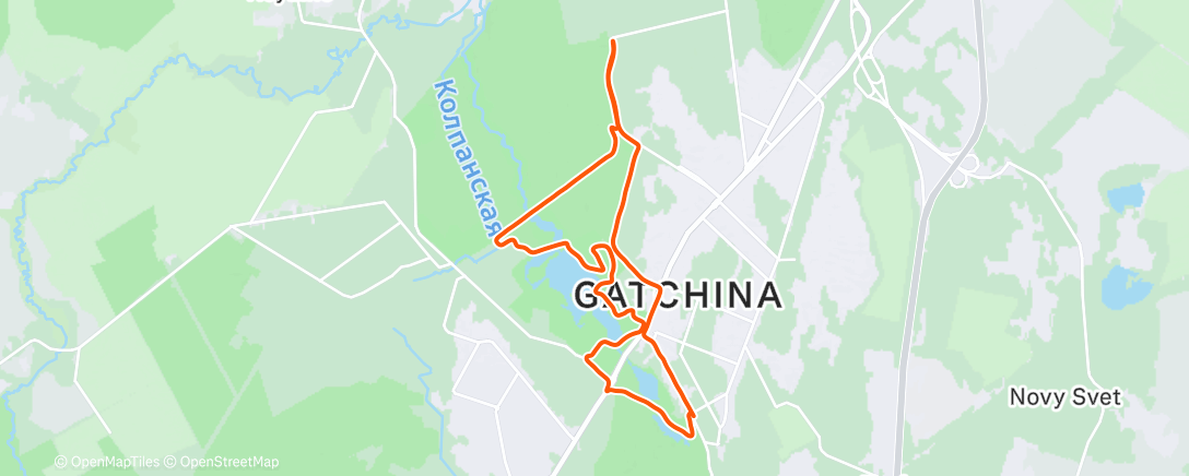 Map of the activity, Morning Trail Run
