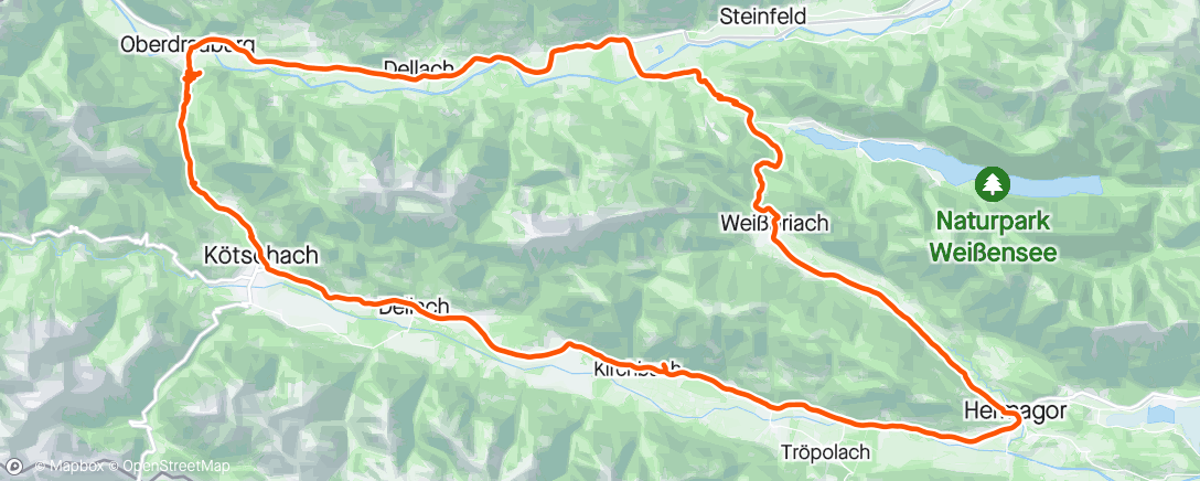 Map of the activity, Drautalrunde 🚴‍♂️🚴‍♂️