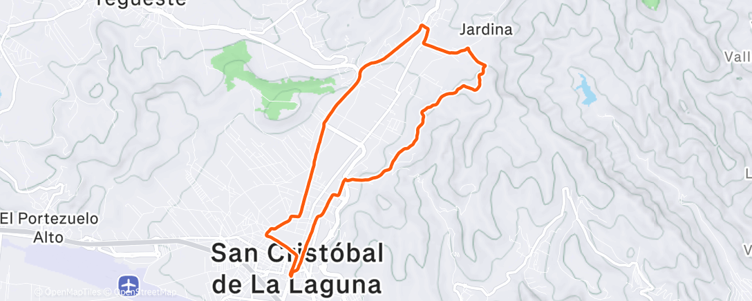 Карта физической активности (Carrera de montaña por la tarde)