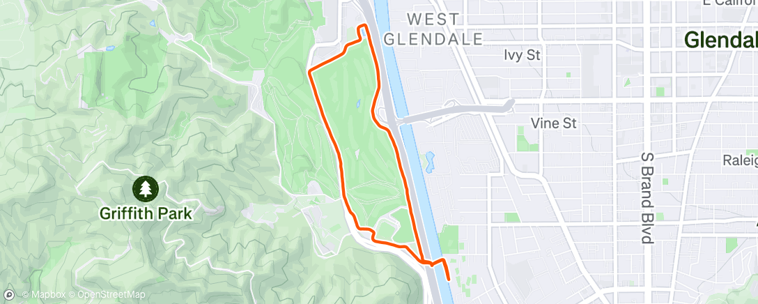 Map of the activity, Afternoon Run