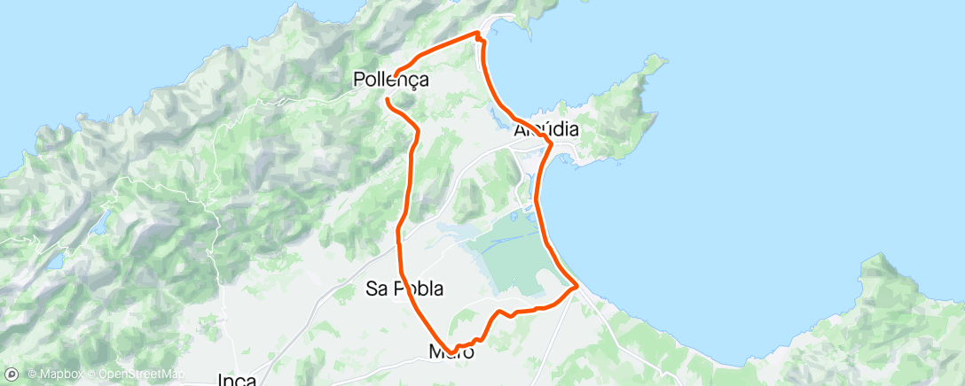 Map of the activity, Verkenningsronde in Mallorca.🚴🏼‍♀️