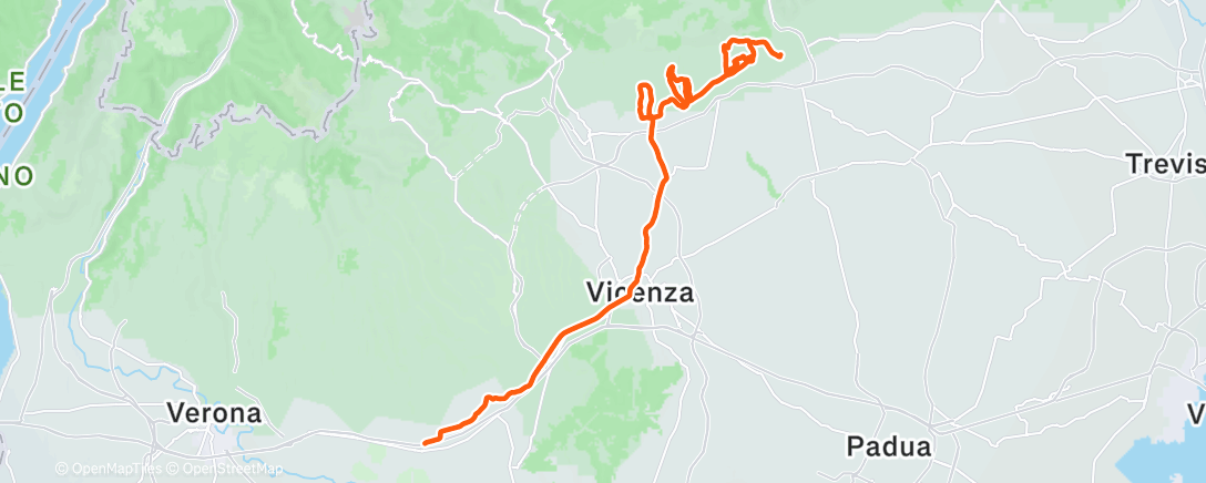 Map of the activity, Veneto Classic
