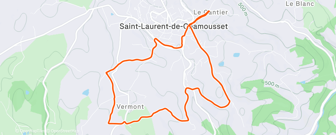 Map of the activity, Morning Trail Run