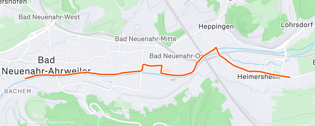 Map of the activity, Abendradfahrt