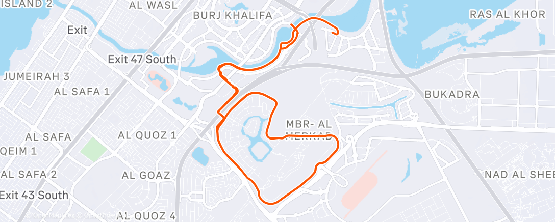 Map of the activity, Pre race
