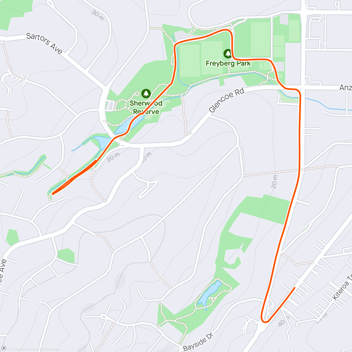 Map of the activity, Jog to Parkrun