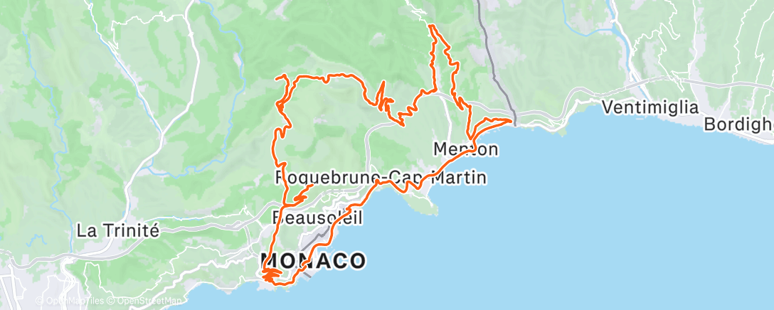 Map of the activity, Fietsen