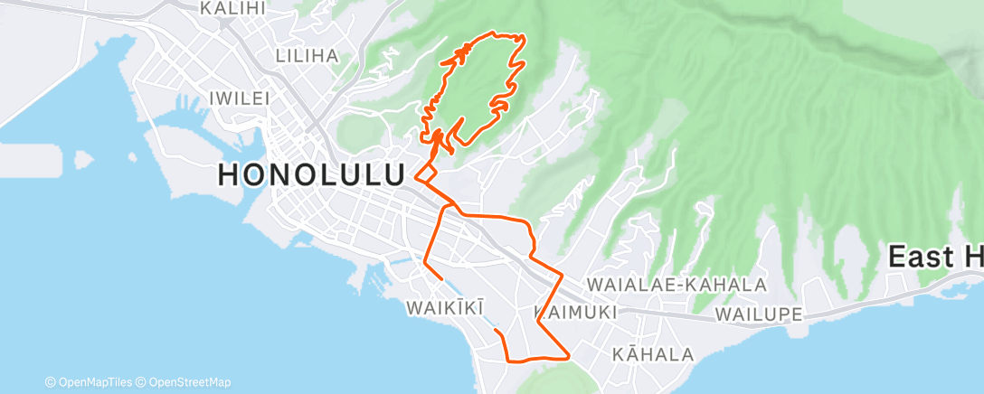 Map of the activity, Afternoon Ride