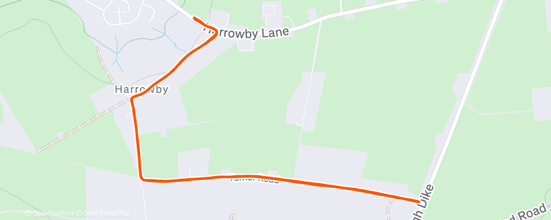 Map of the activity, Fat lad went running