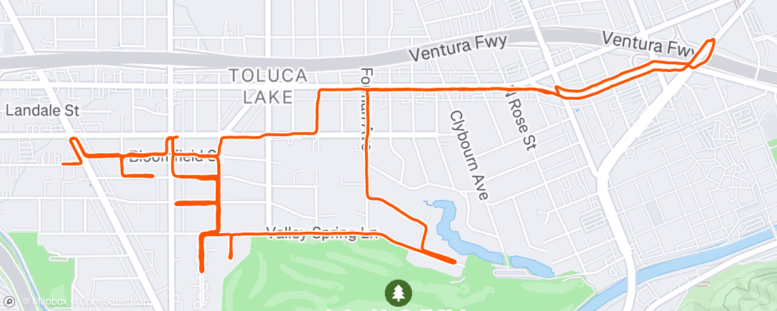 Map of the activity, Afternoon Run