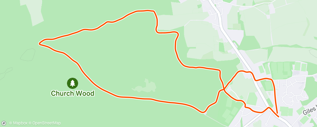 Map of the activity, Afternoon Walk
