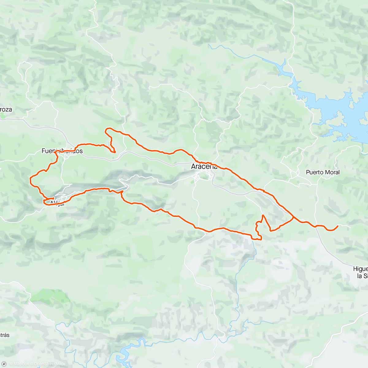 Map of the activity, Aracena 2024