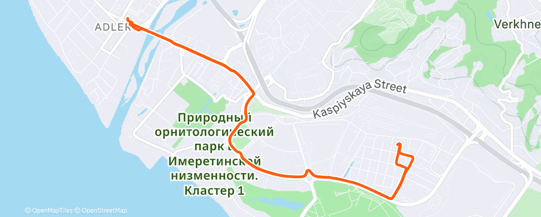 Map of the activity, Утренняя прогулка