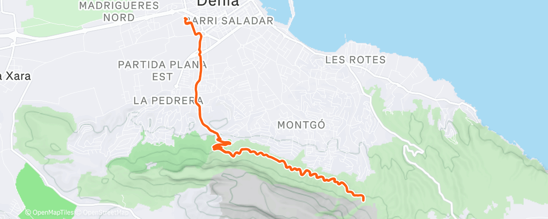 Map of the activity, 80’ trail Z2 🏃🏽‍♂️⛰️