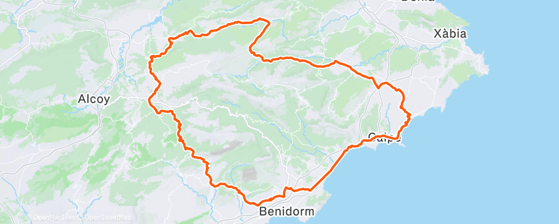 Map of the activity, Fietsen