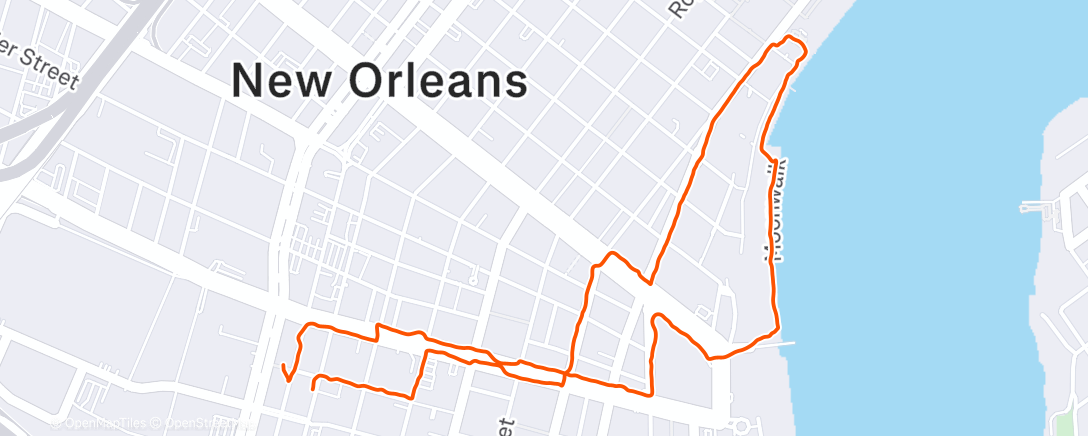 Map of the activity, Afternoon Run