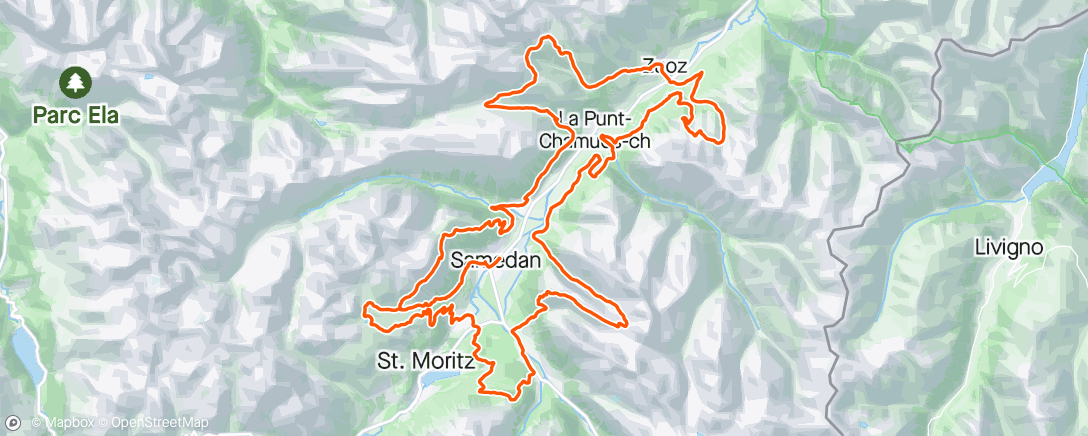 Map of the activity, Engadin ultra trail    5°