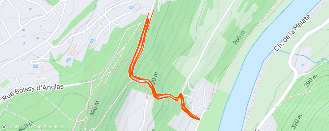 Карта физической активности (Trail en soirée)