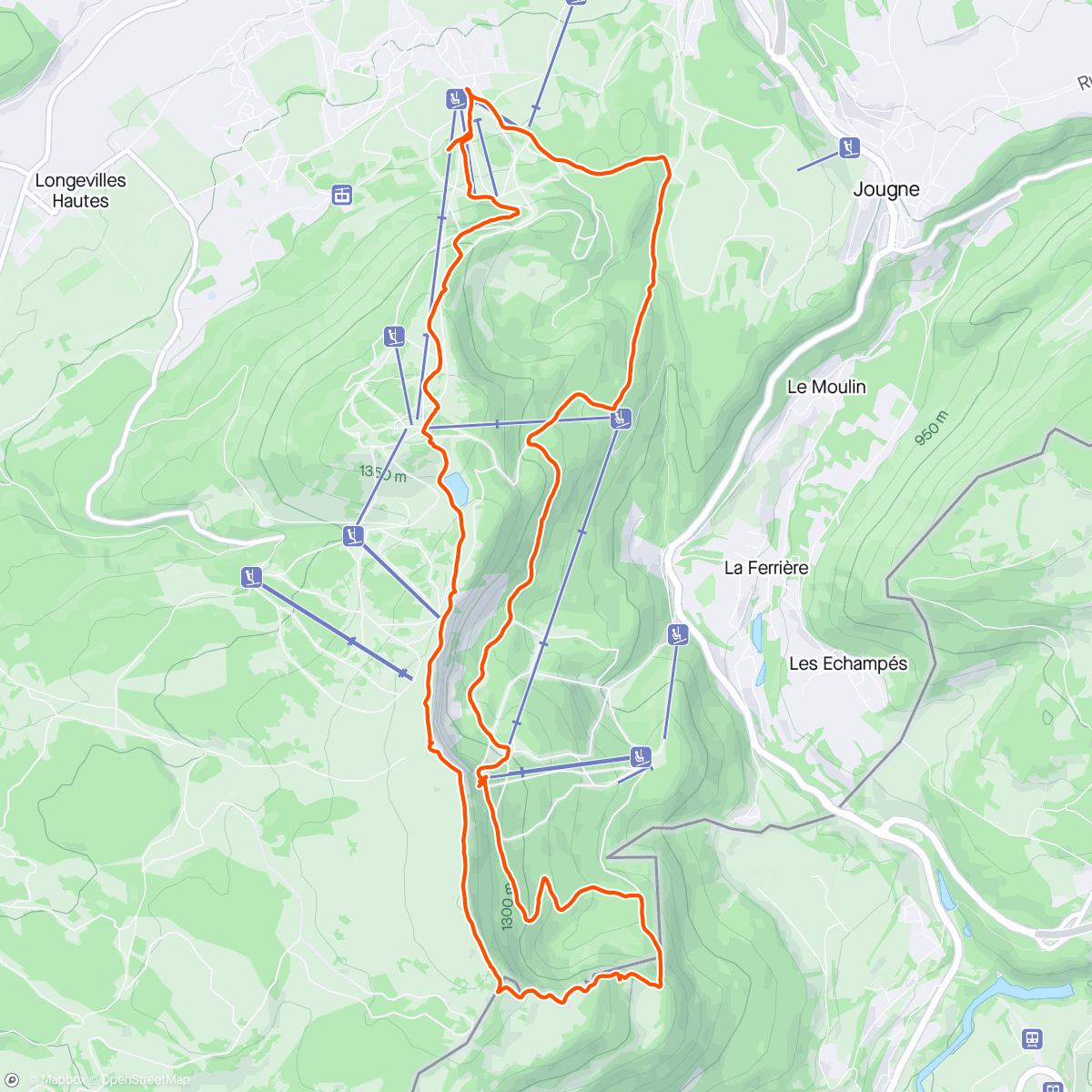 Map of the activity, Tour du Mont d’or