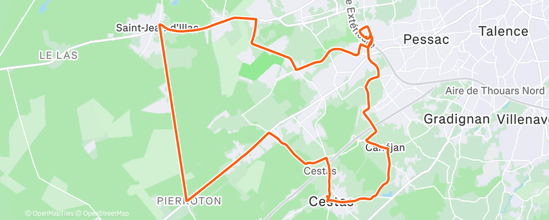 Карта физической активности (Tourisme à bicyclette)