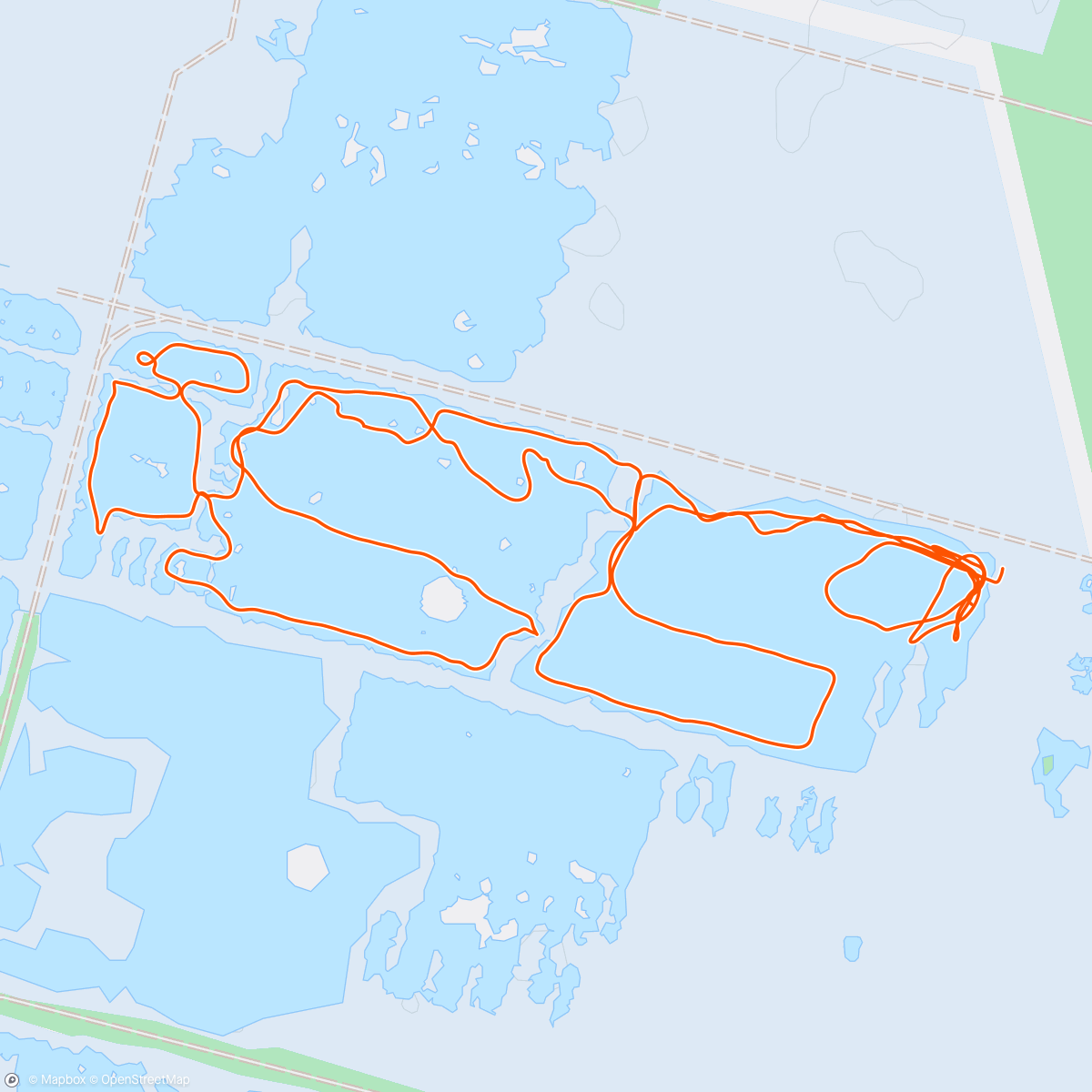 Map of the activity, Синявинские торфоразработки. Замялись после догтреккинга