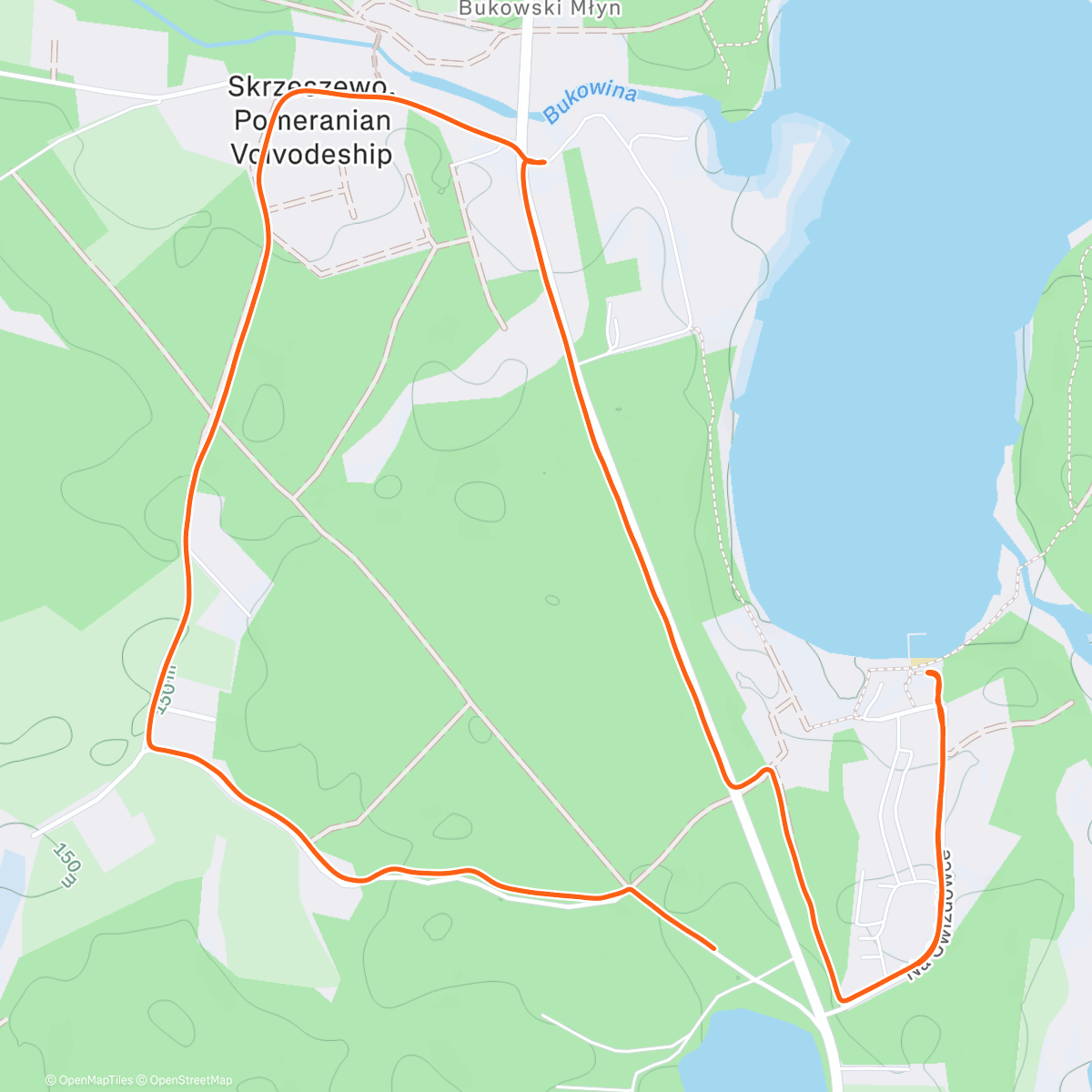 Map of the activity, Afternoon Ride