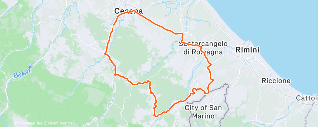 Map of the activity, .borello Maceri Savignano coste di sgrigna Verucchio grillo ponteuso strigara Borello.