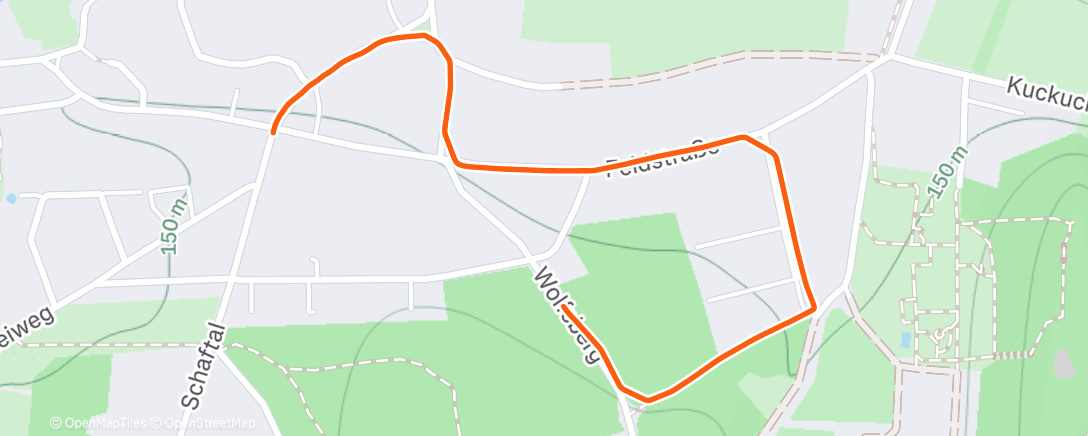 Map of the activity, Abendspaziergang