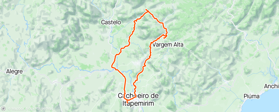 Map of the activity, Cachoeira do Furlan