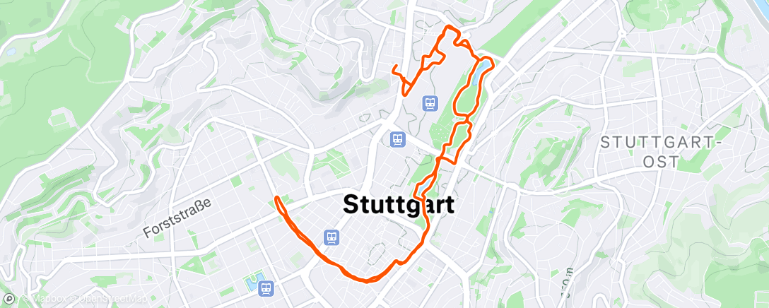 Map of the activity, Abendlauf
