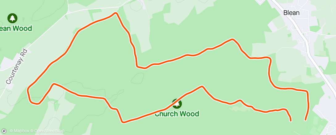 Map of the activity, Church Woods with Ash and 2 pooches 🐕🐕