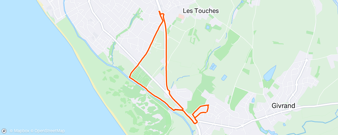 Map of the activity, Marche rapide en endurance ☁️