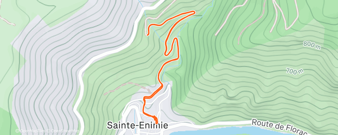 Карта физической активности (Sainte-Enimie - La Draille)
