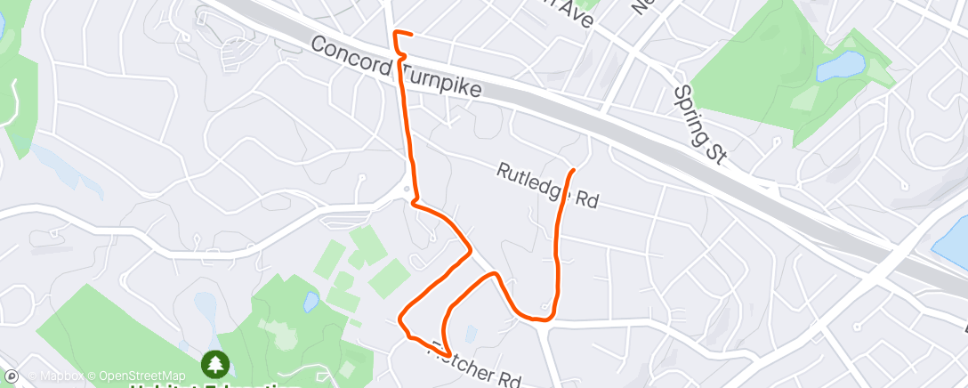 Map of the activity, Morning Run