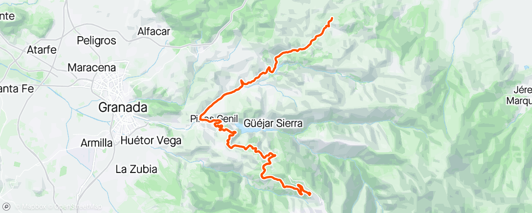 Map of the activity, Sierra Nevada 4