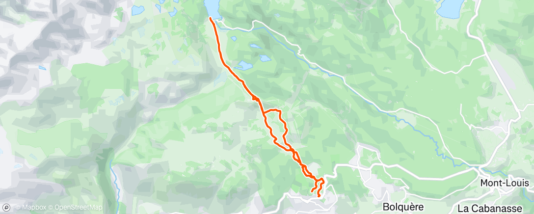 Map of the activity, Font Romeu ligne droite