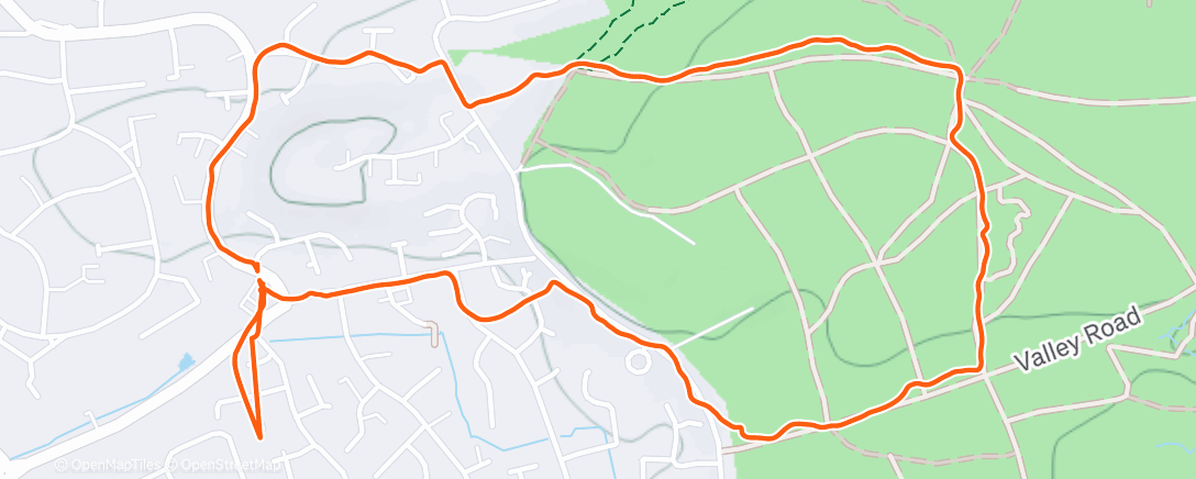 Map of the activity, Morning Run