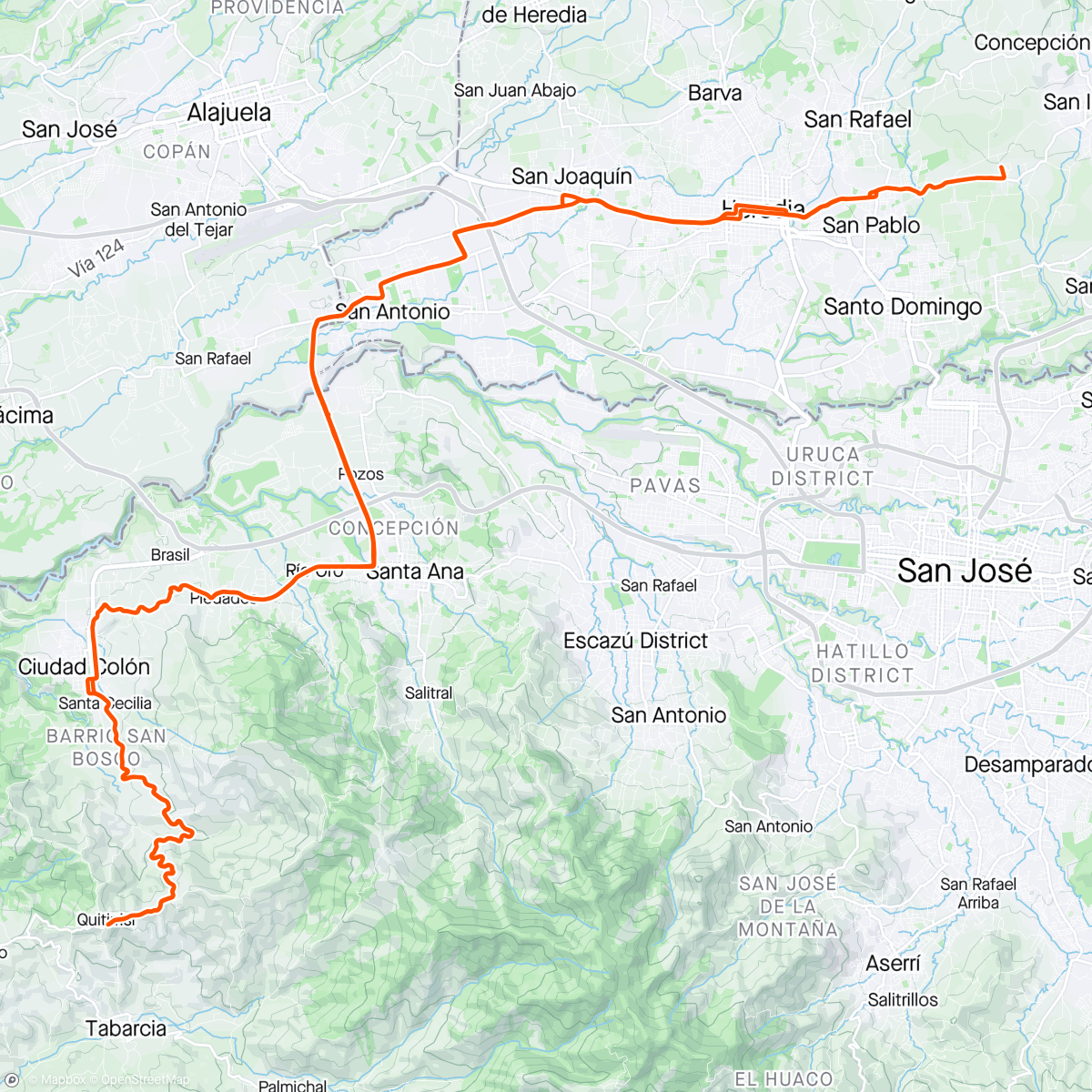 Map of the activity, “Col del Indio” road cycling