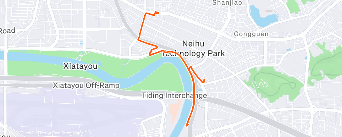 Map of the activity, 午後跑步