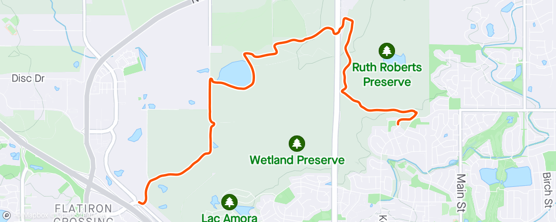 Map of the activity, Afternoon ride home from work